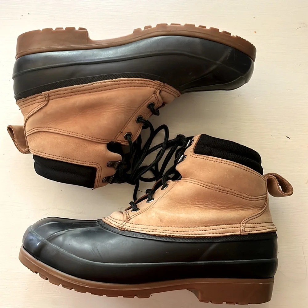 Lands’ End thinsulate suede leather duck shoes 10EEE